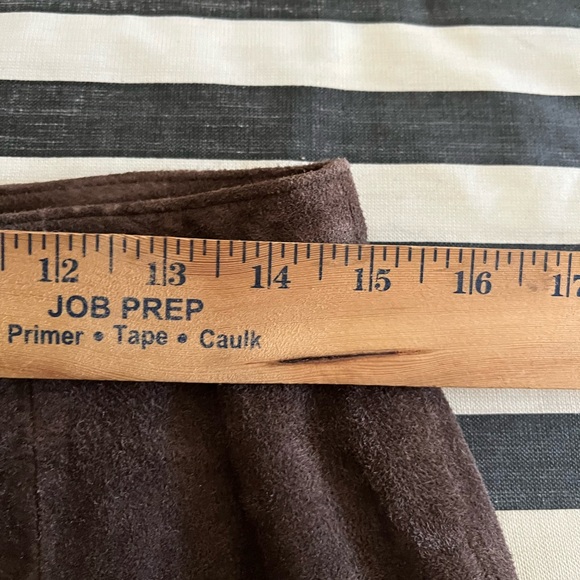 Vintage Suede Brown Maxi Skirt - Picture 6 of 9